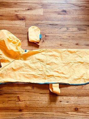 RC Pets Ltd. Packable Waterproof Rain Poncho Coat Yellow/Blue XXL NWOT
